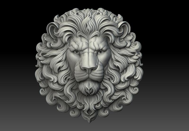 Lion Head Pendant & Relief