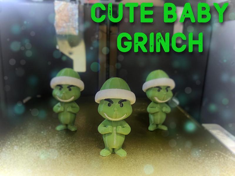 Cute baby Grinch AMS ready green or red hat