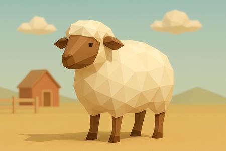 Low poly sheep