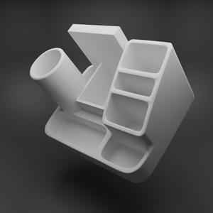 STL File Minimalist 3D  Desk Organizer – Pen & Office Supply Holder | Digital Download for Personal Use
