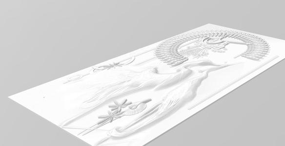 Low relief painting Airones