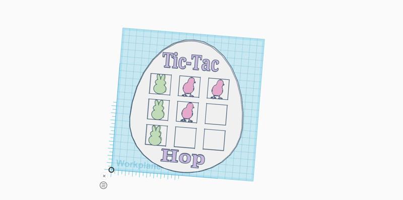Easter Tic Tac Hop Board and Pieces