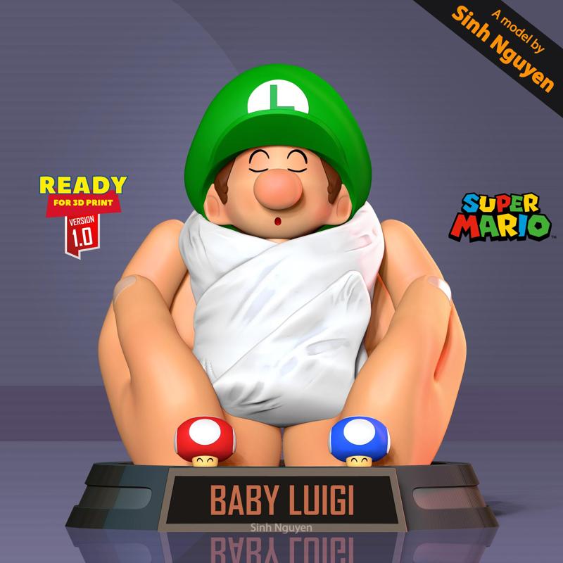 Cuddling Baby Luigi