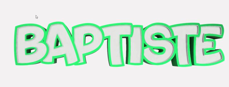 luminous name on request : Baptiste