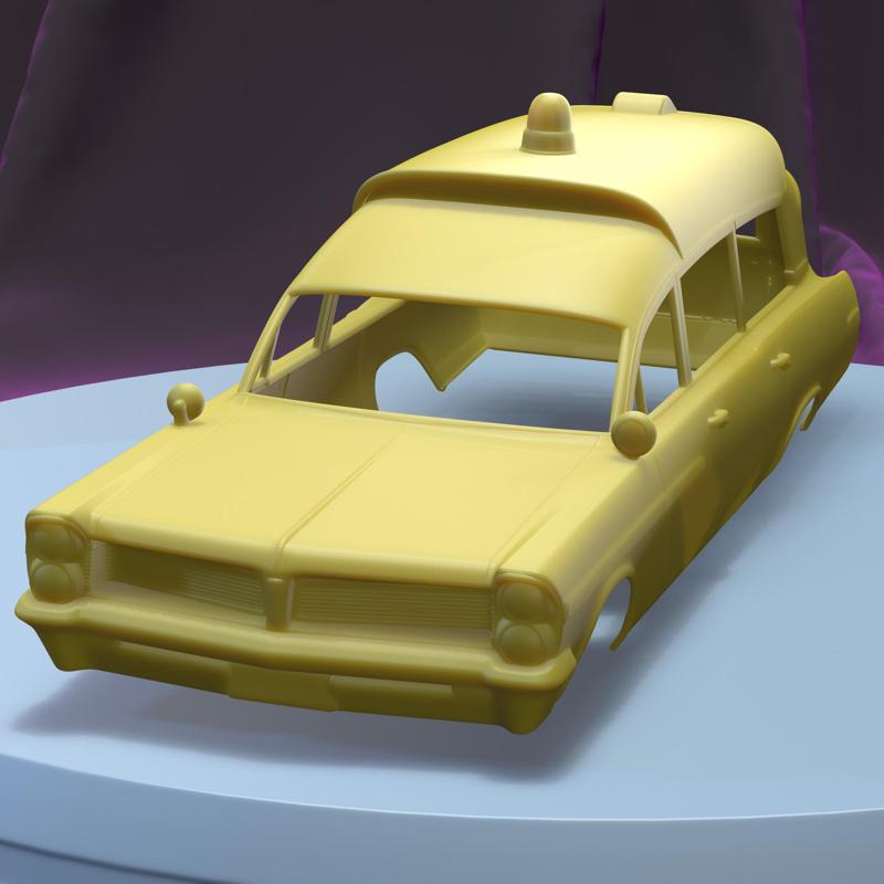 Pontiac Bonneville StationWagon Ambulance Kennedy 1963  (1/24) PRINTABLE CAR BODY
