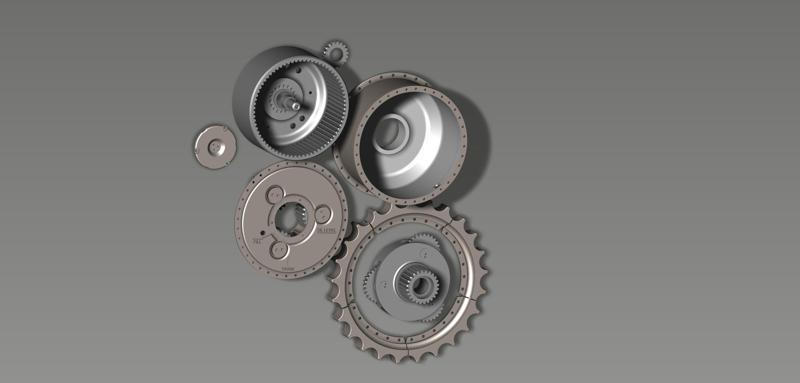 1/35 D9R Disassembled Final Drive for Meng Kit