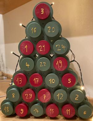 Advent calendar tree