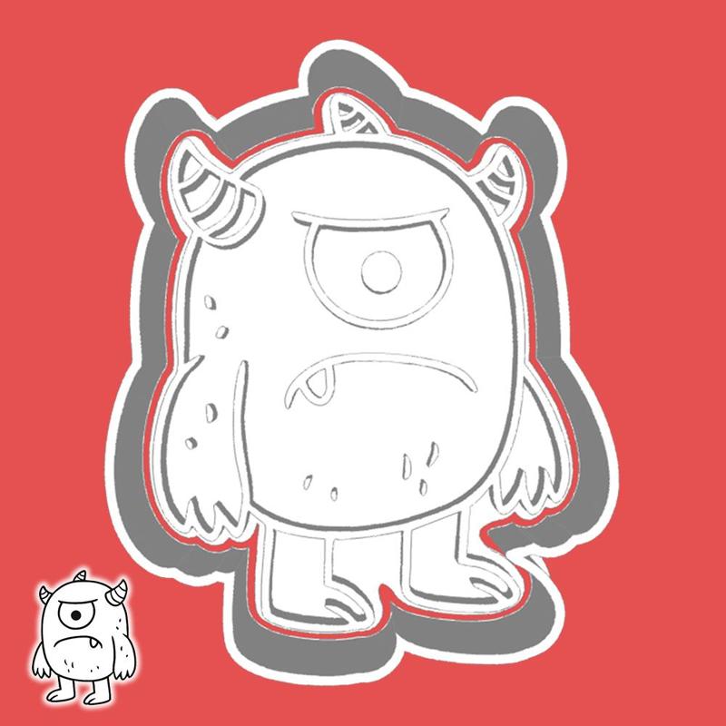 Cute monsters cookie cutters - dozy gloom monster