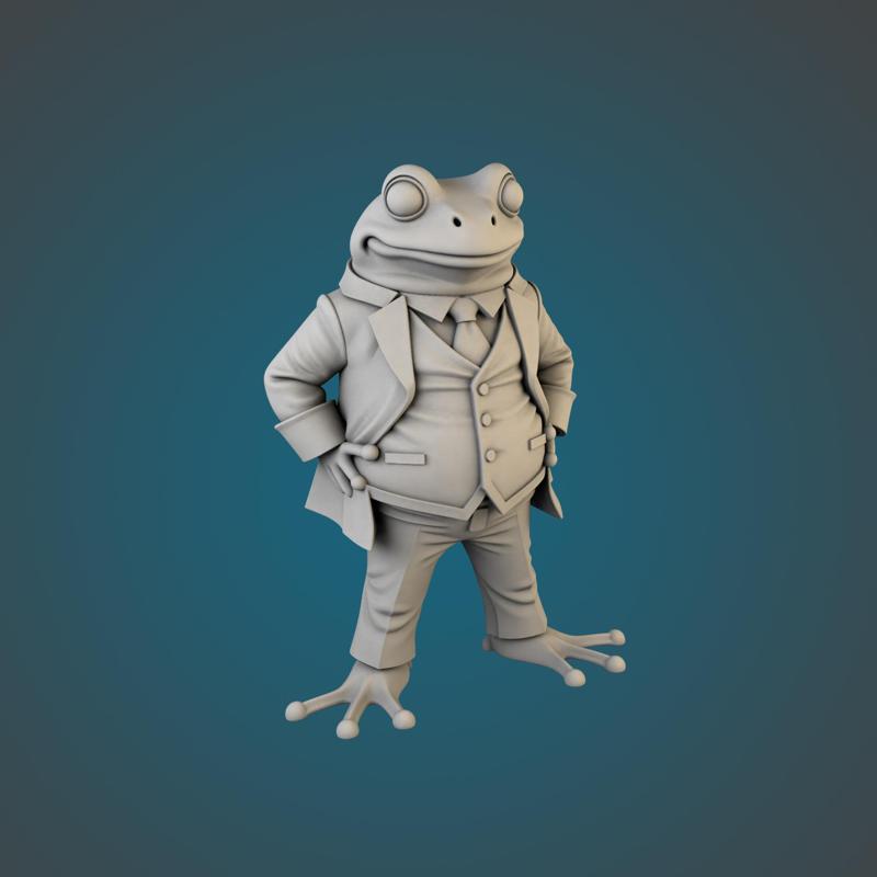 Frog in a business suit