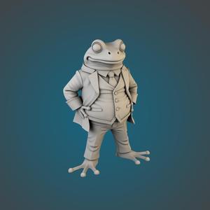 Frog in a business suit