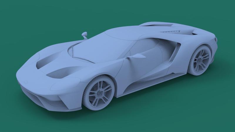 FORD GT 2017 READY TO 3D PRINT