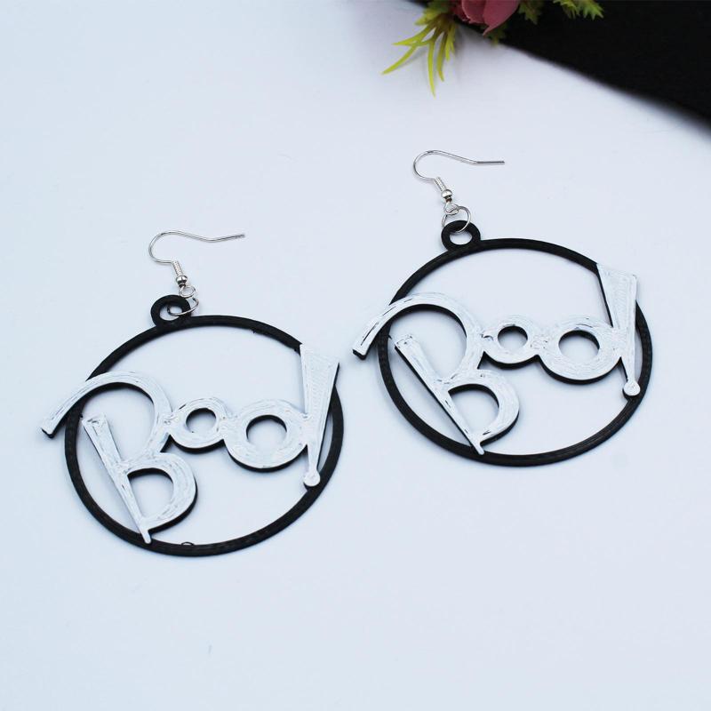 Halloween Earring BOO Chain Necklance Scare