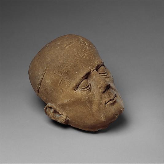 Head of a Cleric from a Tomb Effigy
