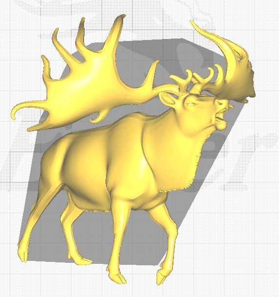 3D model depicting the imposing Megaloceros giganteus