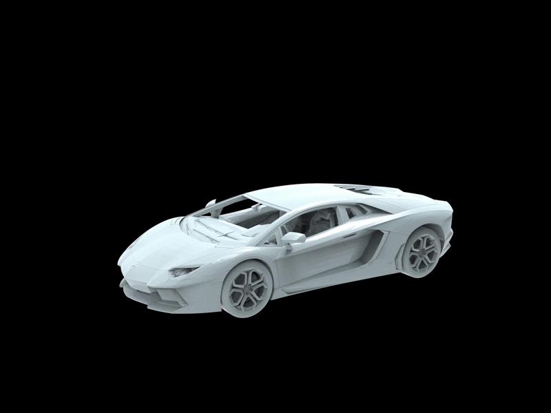 Lamborghini Aventador LP700 for 3D Printing