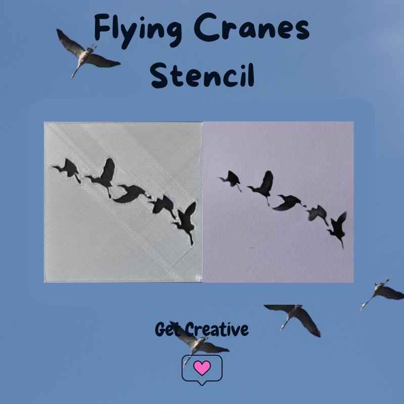 Flying Cranes Stencil