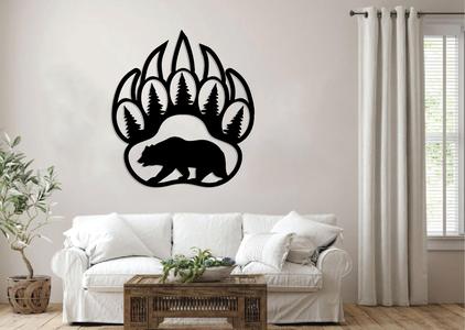 Bear Metal Wall Art Laser Cut Files