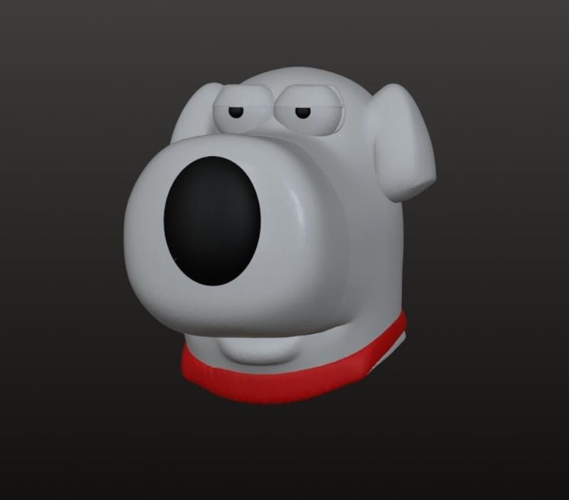 Grinder Brian dog father of family, American dad