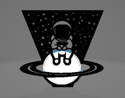 Suporte Alexa Echo Pop Astronauta em Saturno
