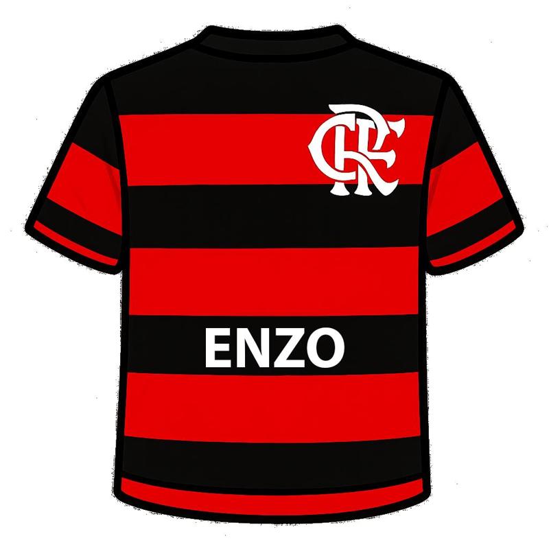 Customizable Flamengo Football Picture Team Shirt