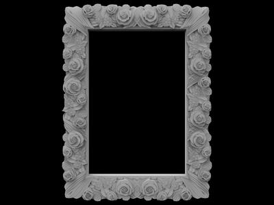 3D Model STL File for CNC Router/Laser & 3D Printer Frame Flower