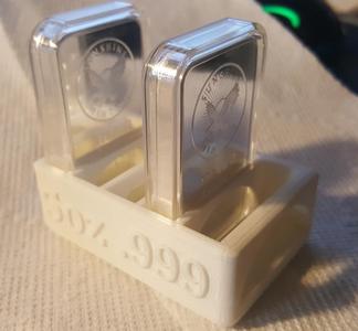5oz Silver Bar Holder with space for Air-Tite Case