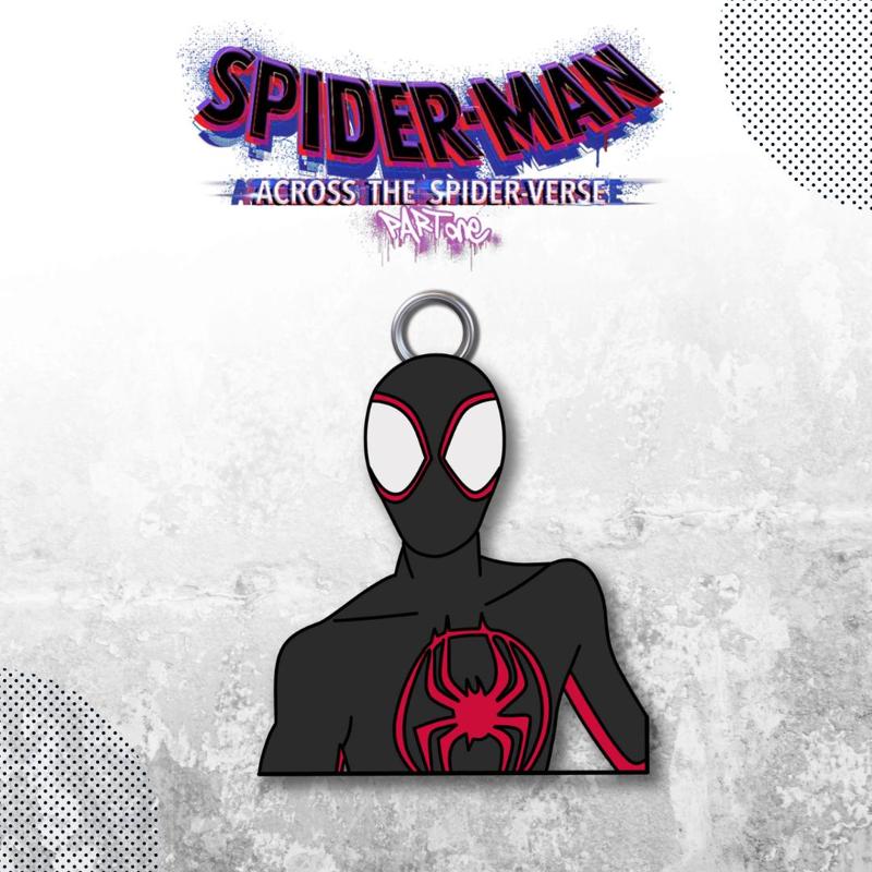 spiderman miles morales spiderverse spiderverse keychain