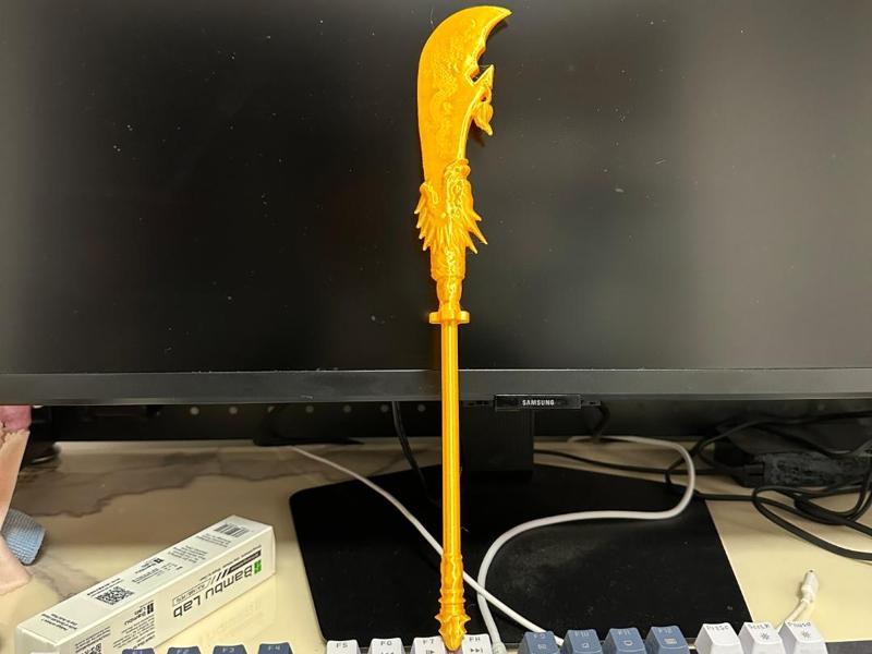 30cm Green Dragon Crescent Blade, Separated Smooth Model (1.7h, 33g)