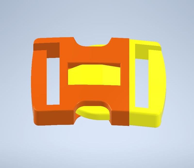 Plastic belt buckle wide