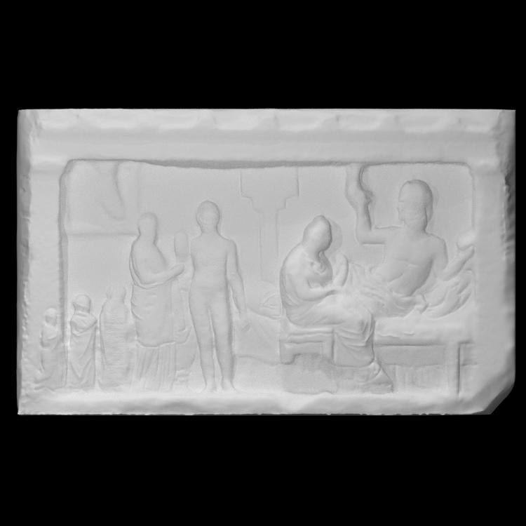 Votive relief in the shape of a temple