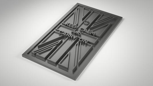 Keep Calm and Carry on Plate
