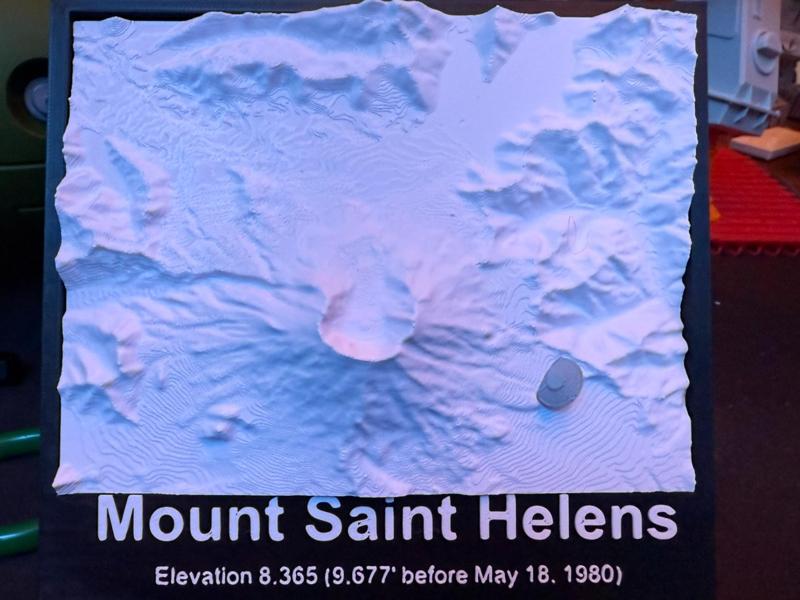 Mount Saint Helens Topographic Wall Art