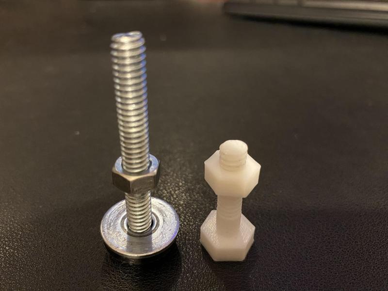 1/4-20 Nut and Bolt with Tap Mold