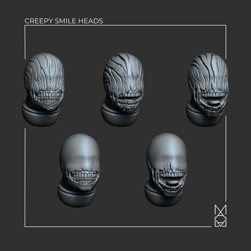 Creepy Smile Heads (Pre-supported)