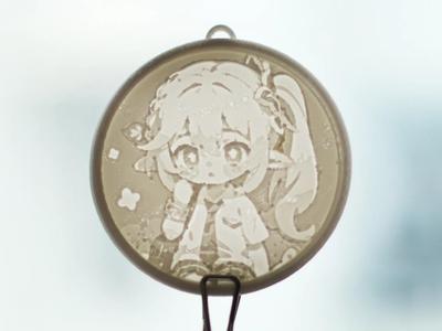 Genshin Impact Q-version Lesser Lord of Kusanali lithophane, can be used as a pendant