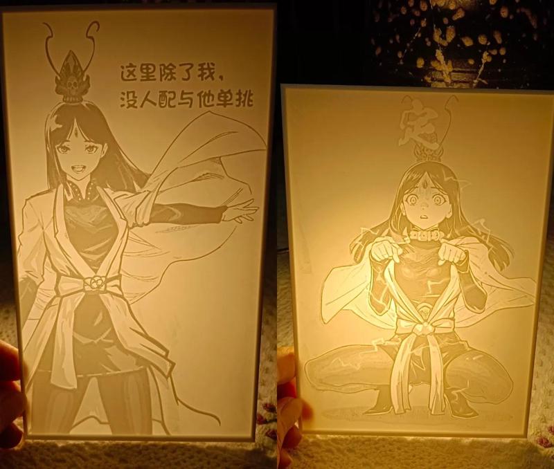 "Black Myth: Wukong" female version Erlang Shen (lithophane), the answer from Heaven, the pinnacle of the gods Ⅰ～Ⅳ (lithophanes)