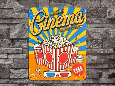 Hueforge Cinema Vintage Pop Corn Free