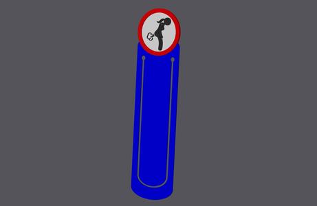 Farting Forbidden v1 Female Version - Traffic Sign - Bookmark