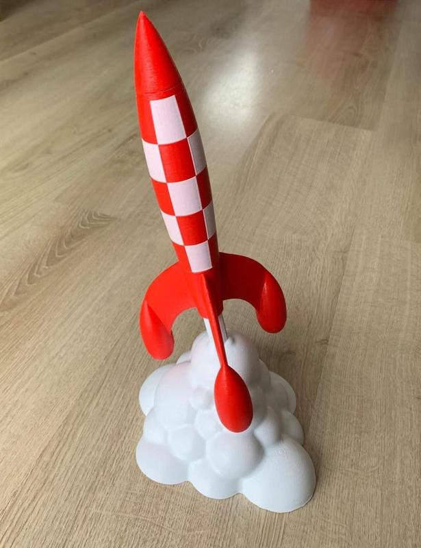 Tintin Rocket Dual-color / Fusée Tintin Bi-couleur