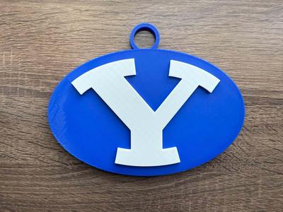 BYU Cougars Oversized Necklace, Pendant Chain
