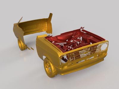 FORD ESCORT MK2 RS2000 - ENGINE CCOMPARTMENT - 3D SCAN