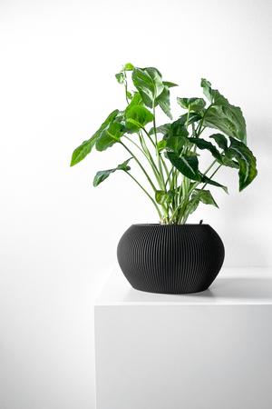 The Melfi Planter Pot with Drainage | Tray & Stand Included | Modern and Unique Home Decor for Plants and Succulents  | STL File