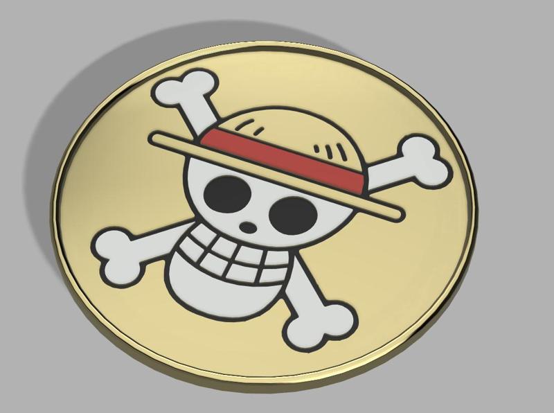 5x One Piece coasters