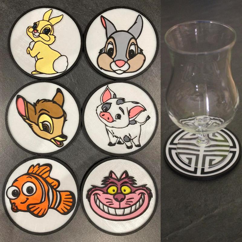 6 Coaster Disney Animals