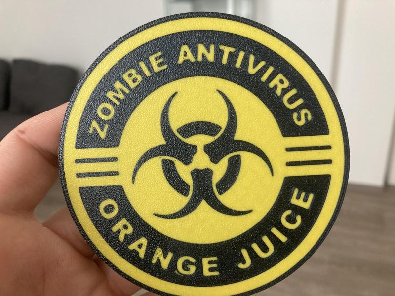 Zombie antivirus coaster