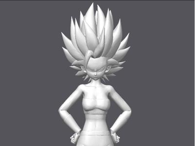 DragonBall Caulifla Super Saiyan 2 3D Model