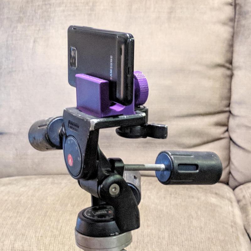 Phone mount/clamp for Manfrotto/Bogen 200PL adaptor plate
