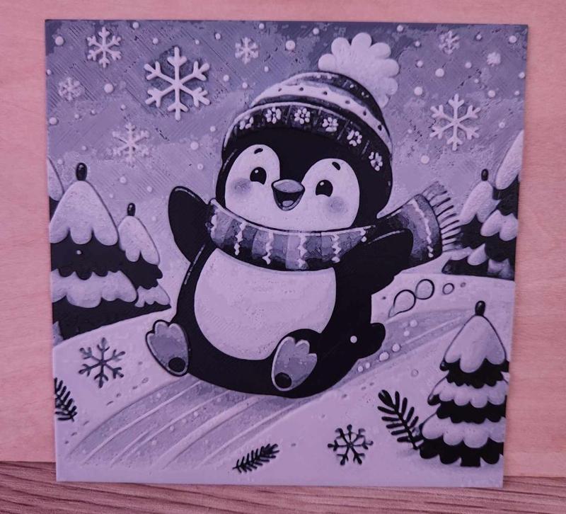 hueforge - penguin snow