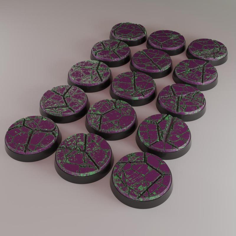 15x 28mm base with uranium wasteland (+toppers)