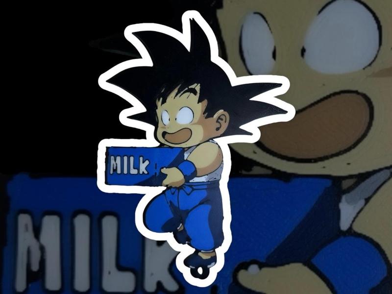Kid Goku Training Keychain